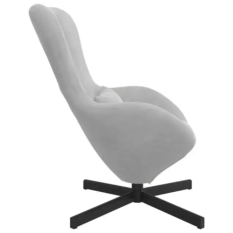 Fauteuil Œuf Velours Gris Clair