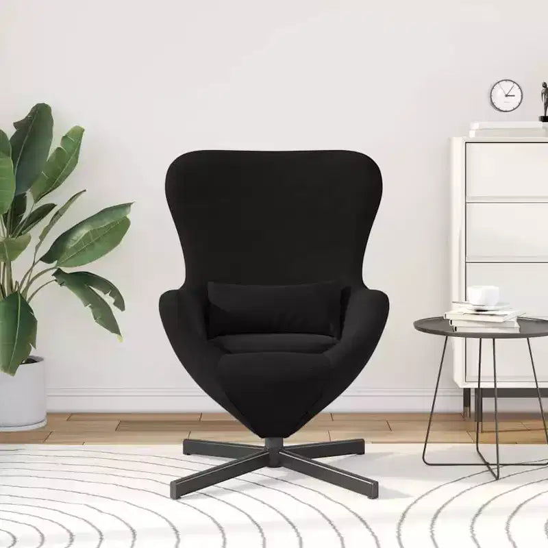 Fauteuil Œuf Velours Gris Clair