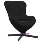 Fauteuil Œuf Velours Gris Clair