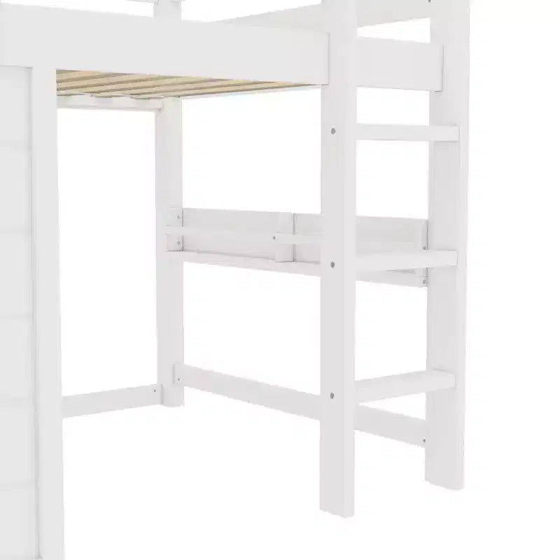 Lit superposé cabane en bois de pin avec lits jumeaux/doubles pour enfants