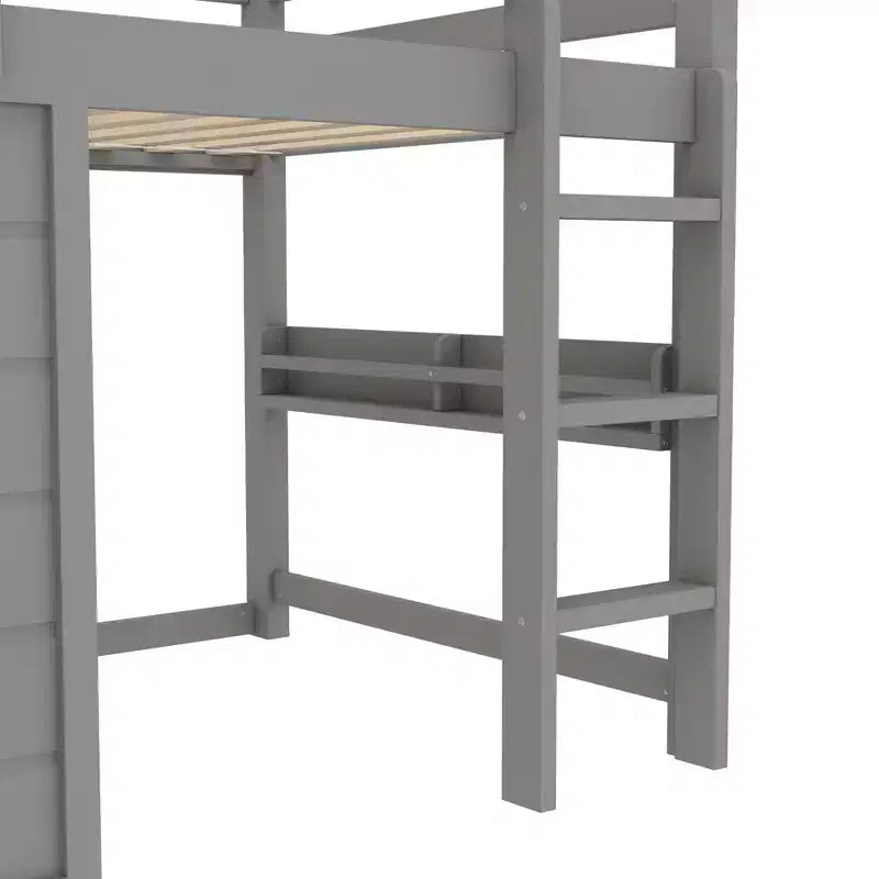 Lit superposé cabane en bois de pin avec lits jumeaux/doubles pour enfants