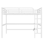 Lit mezzanine en métal avec prise de courant et éclairage LED, gain de place