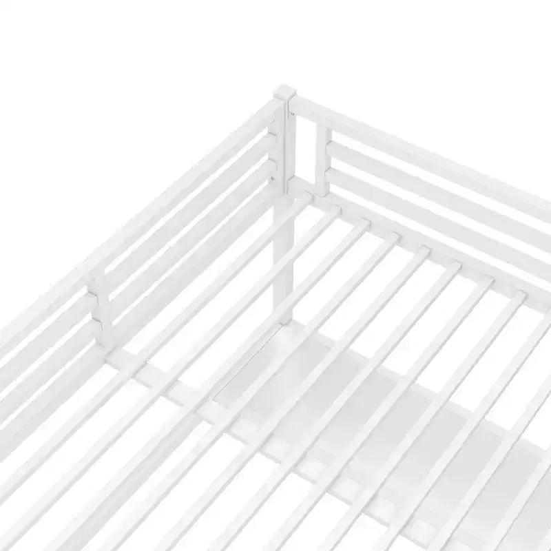 Lit mezzanine en métal avec prise de courant et éclairage LED, gain de place