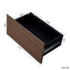Table Basse Extensible Luxe Noyer Marron/Noir Table d'Appoint