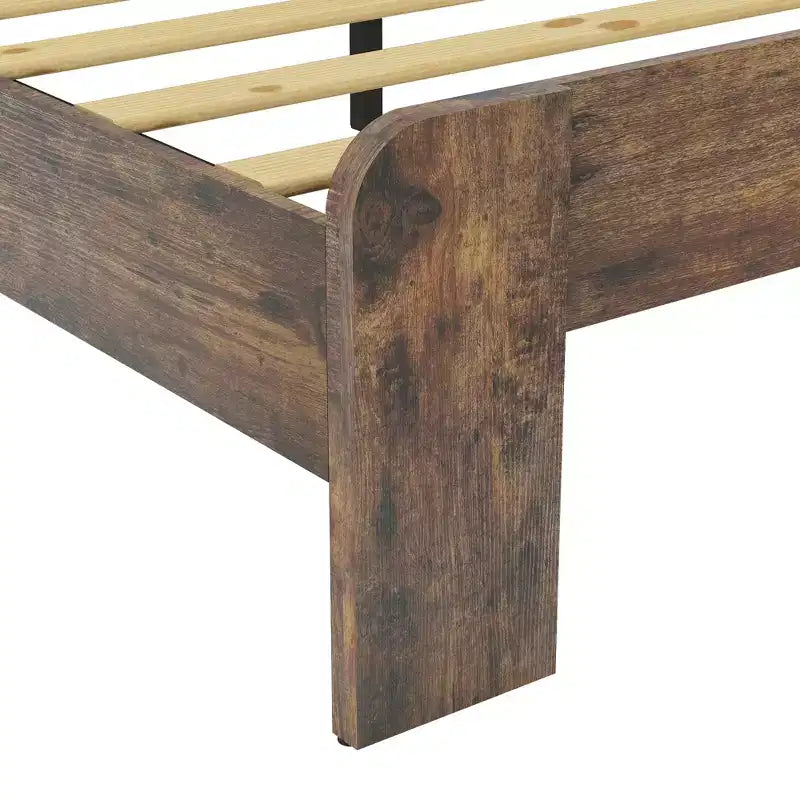 Cadre de lit, cadre de lit plateforme en bois, sans bruit, grand espace de rangement sous le lit