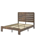 Cadre de lit, cadre de lit plateforme en bois, sans bruit, grand espace de rangement sous le lit