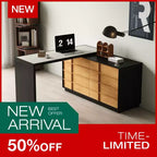 Bureau d'ordinateur réversible en forme de L, rotatif et extensible