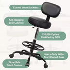 Chaise de bureau à jambes croisées, chaise de yoga ergonomique avec soutien lombaire