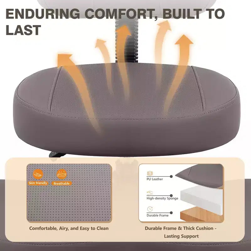 Chaise de bureau à jambes croisées, chaise de yoga ergonomique avec soutien lombaire