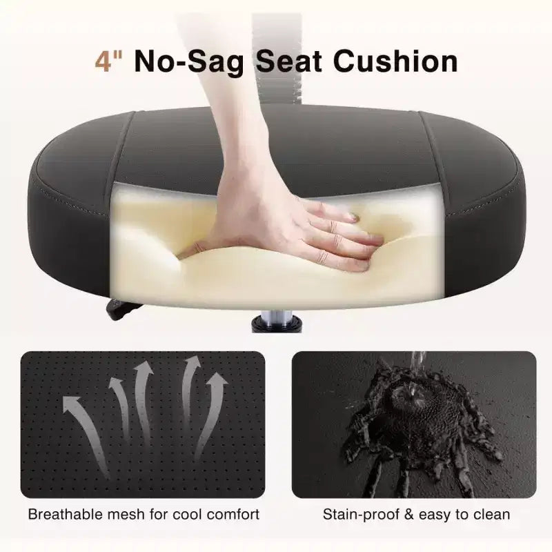 Chaise de bureau à jambes croisées, chaise de yoga ergonomique avec soutien lombaire