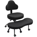 Chaise de bureau à jambes croisées, chaise de yoga ergonomique avec soutien lombaire