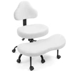 Chaise de bureau à jambes croisées, chaise de yoga ergonomique avec soutien lombaire
