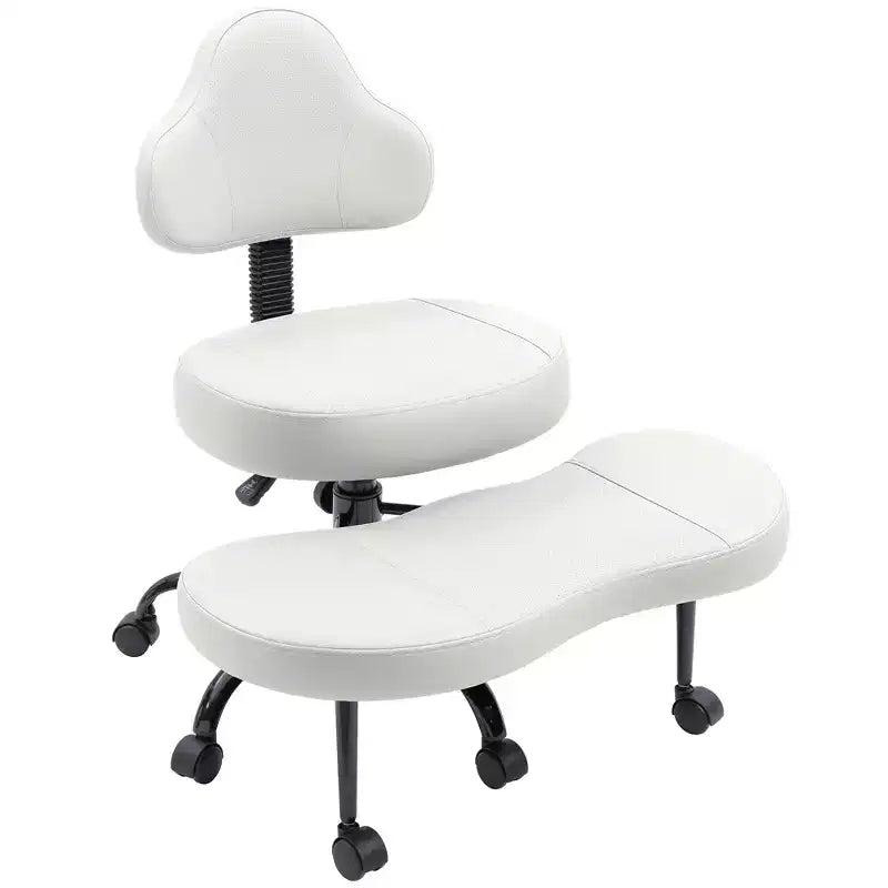 Chaise de bureau à jambes croisées, chaise de yoga ergonomique avec soutien lombaire