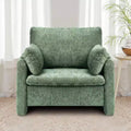 Fauteuil d'appoint rembourré moderne avec accoudoirs et coussin épais