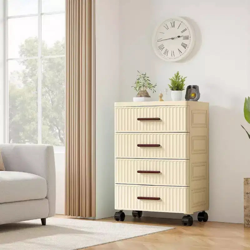 Meuble de rangement à tiroirs sur roulettes, commode de rangement avec bacs de rangement coulissants pour table de chevet de chambre