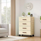 Meuble de rangement à tiroirs sur roulettes, commode de rangement avec bacs de rangement coulissants pour table de chevet de chambre
