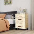 Meuble de rangement à tiroirs sur roulettes, commode de rangement avec bacs de rangement coulissants pour table de chevet de chambre