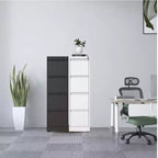 Classeur vertical métallique noir à 4 tiroirs avec serrure, armoire de classement en acier