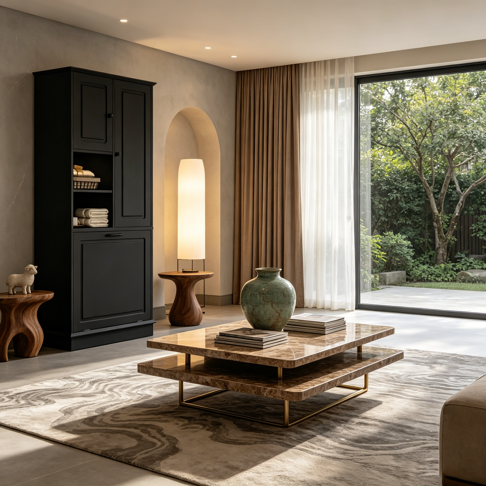 Meuble de Rangement Haut Étagères Réglables Panier Basculant MDF