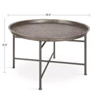 Table basse ronde en métal