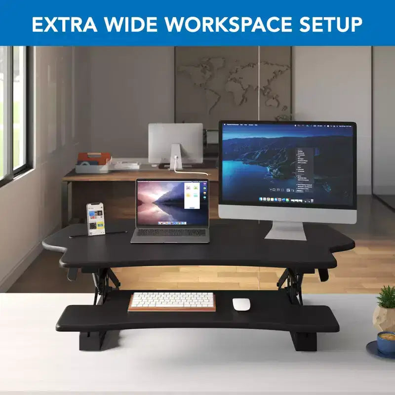 Rehausseur de bureau assis-debout pour table, réglable en hauteur