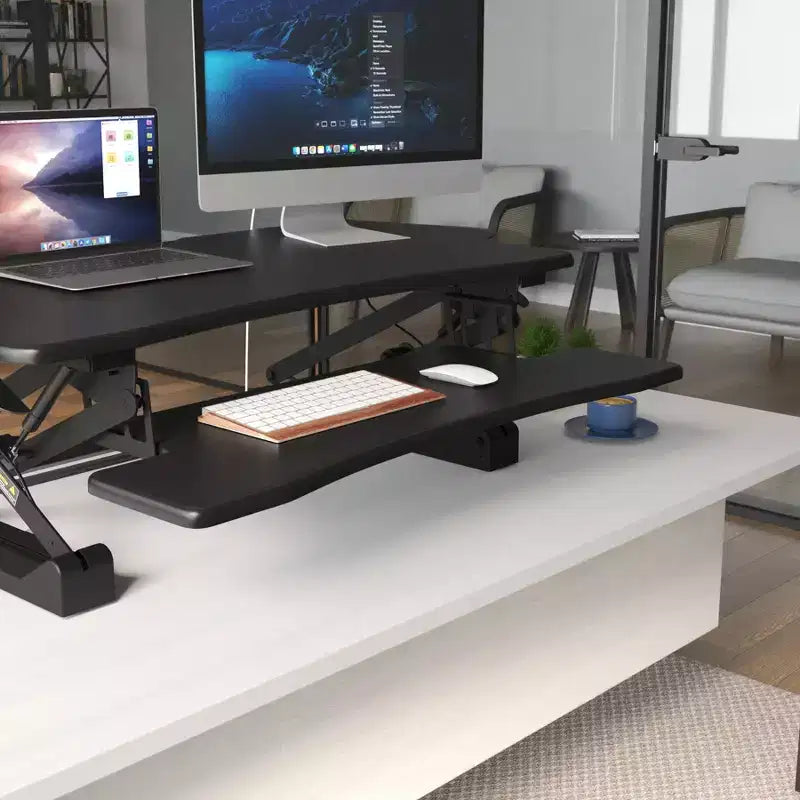 Rehausseur de bureau assis-debout pour table, réglable en hauteur