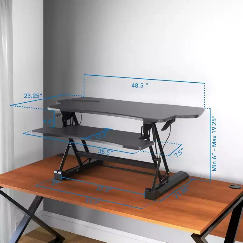 Rehausseur de bureau assis-debout pour table, réglable en hauteur