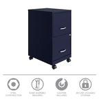 Classeur vertical mobile de profondeur 2 tiroirs de largeur US Letter