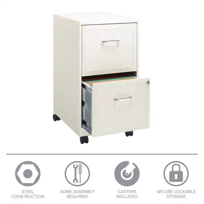 Classeur vertical mobile de profondeur 2 tiroirs de largeur US Letter